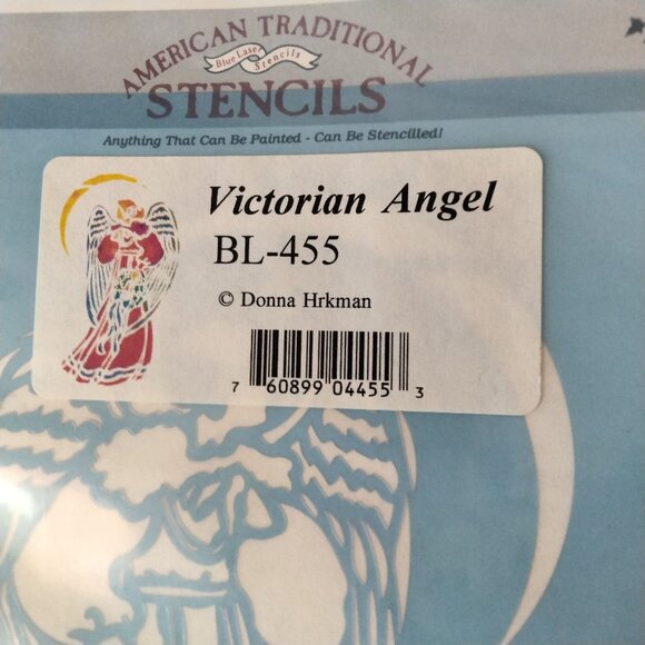 American Traditional Blue Laser Stencil Victorian Angel Donna Hrkman BL 455 - Picture 3 of 4